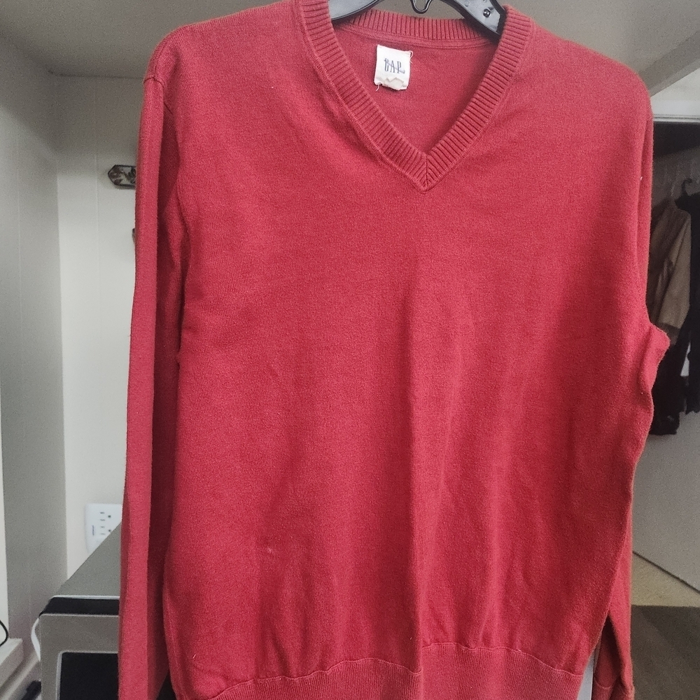 GAP Red V-Neck Sweater